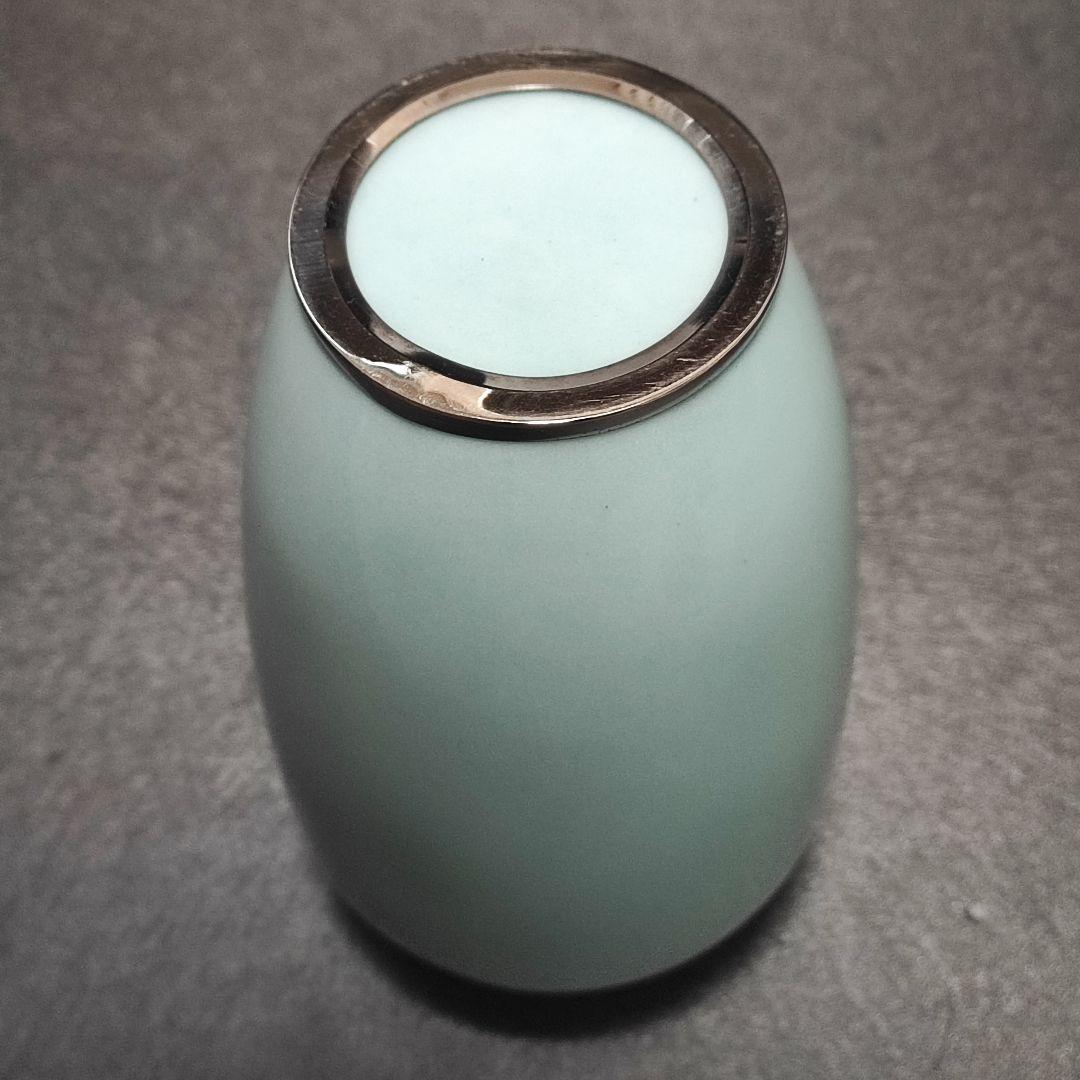 時代 戦前七宝 七宝焼 竹梅鶯図花瓶 花入 花生 花器 金属工芸 美