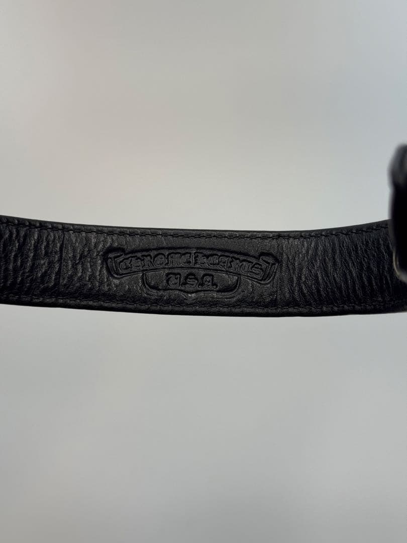 L*A様 Chrome Hearts シルバー銀製ブラックレザーバングル