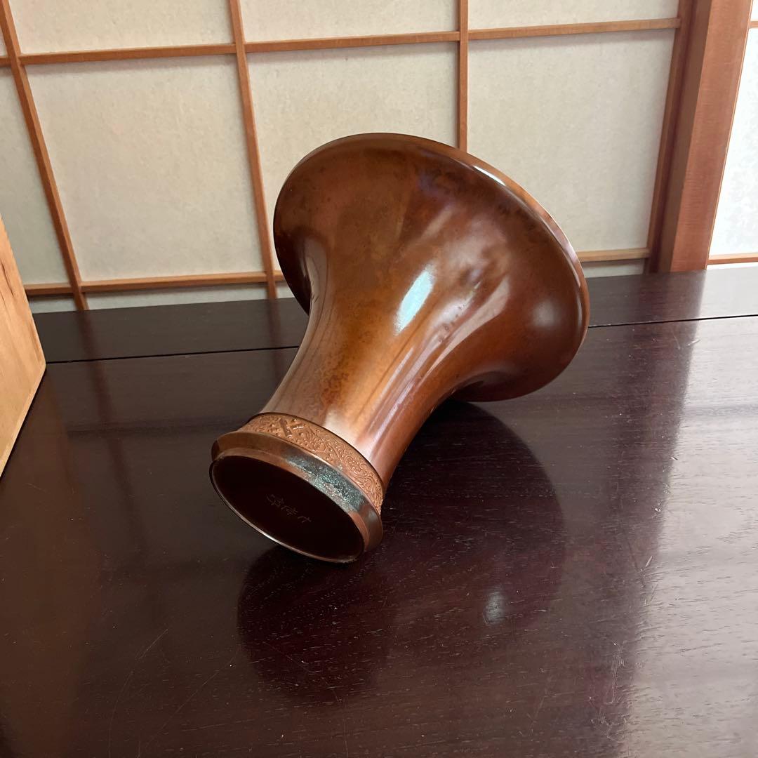 遠州流七世好「萬物」花器銅製