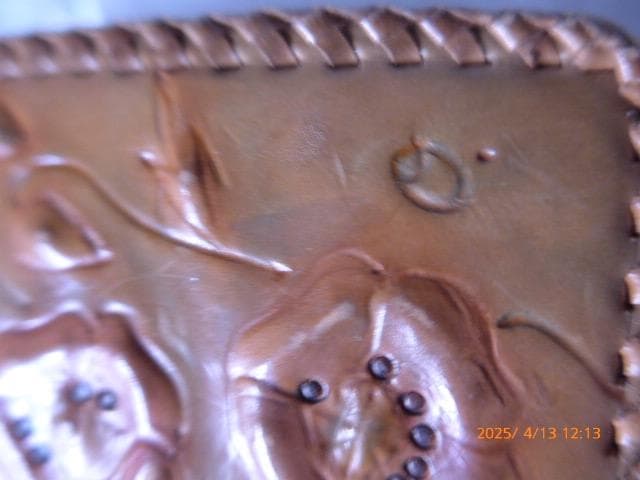 貴重、文化勲章受章の皮革工芸家 大久保婦久子の和服用のバッグ