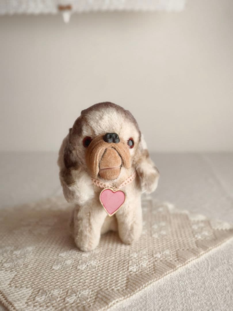 * vintage dog ♡ ハートのワンポイント キュートな ワンちゃん
