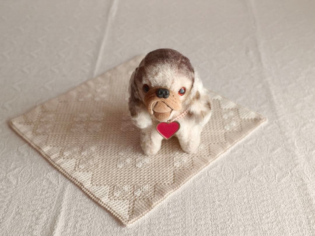 * vintage dog ♡ ハートのワンポイント キュートな ワンちゃん