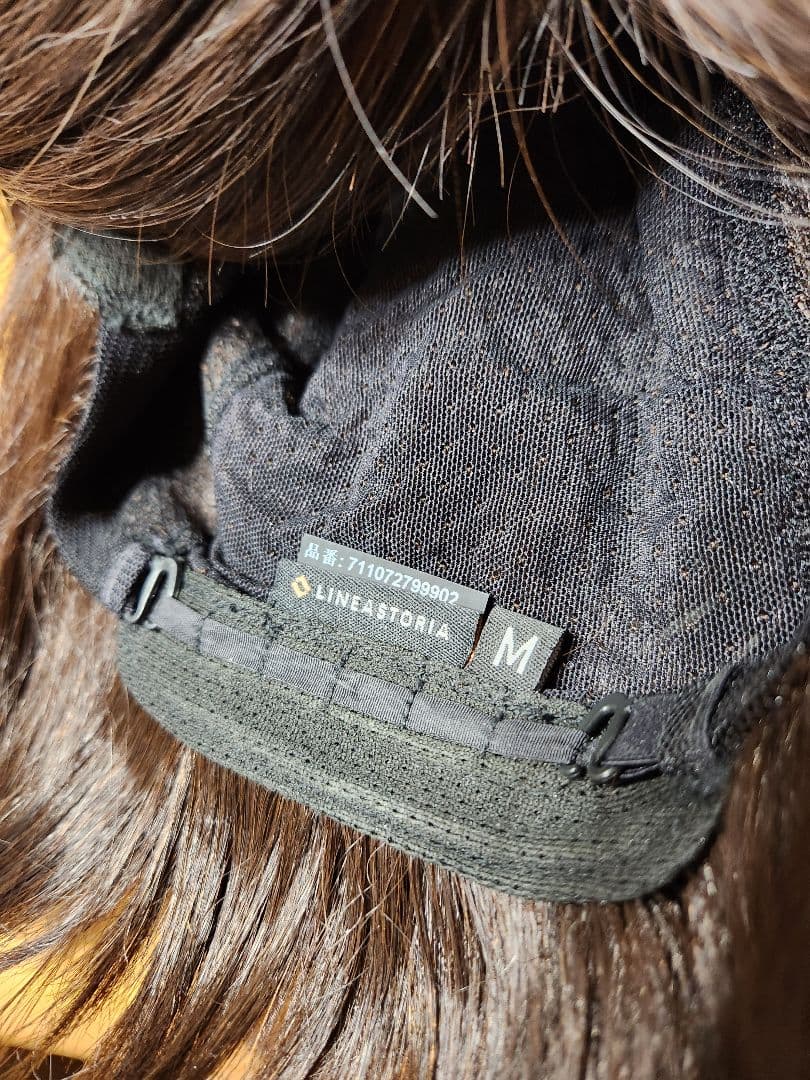 リネアストリア 天使のマニッシュショート人毛MIX ダークブラウン キャップ付