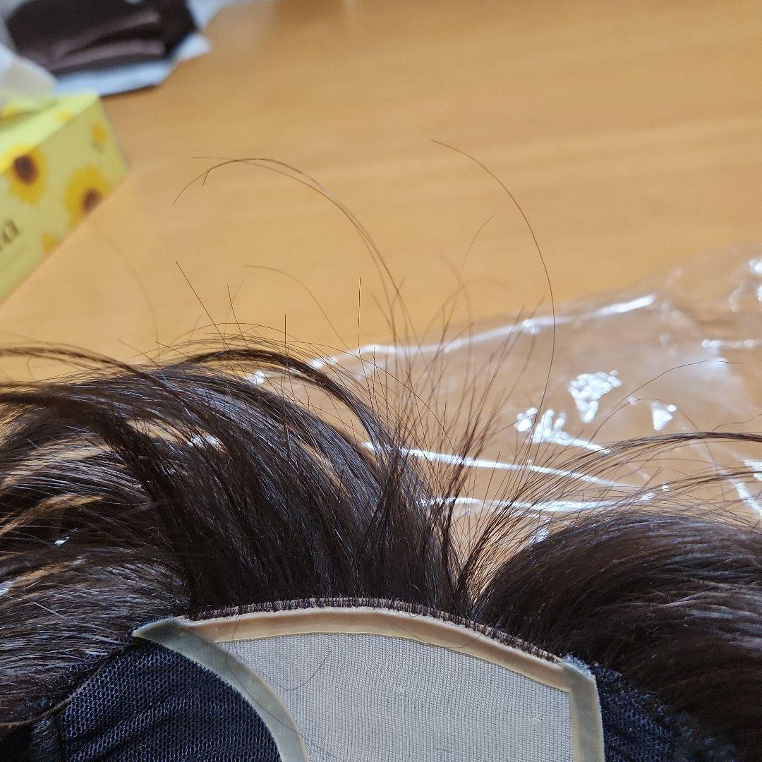 リネアストリア 天使のマニッシュショート人毛MIX ダークブラウン キャップ付