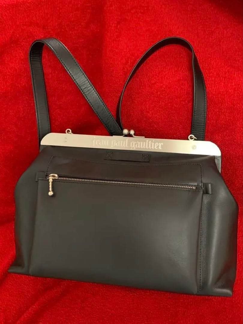 瑠衣　Jean Paul Gaultier 廃盤美品がま口バッグブラック