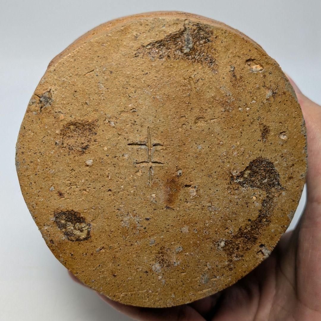 岡山県重要無形文化財 森陶岳 備前焼 水指 共箱共布栞 塗蓋 抹茶道具 茶器