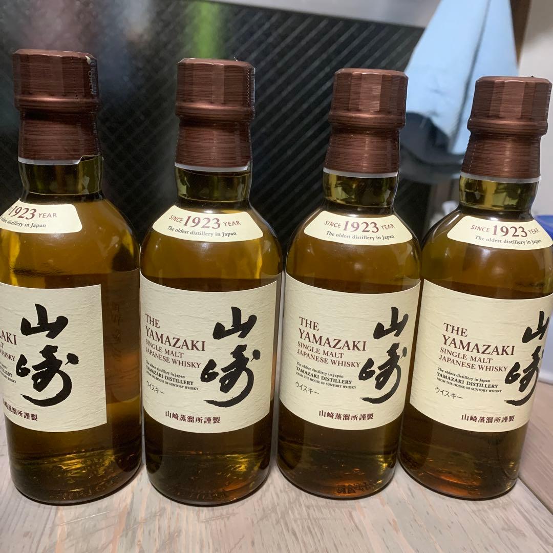 4本セット 山崎 シングルモルト ウイスキー 180ml瓶 サントリー