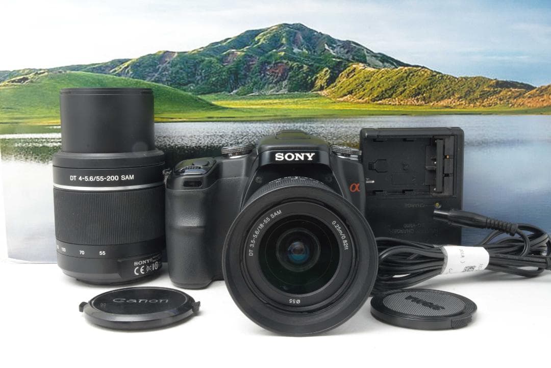 SONY α 100 ダブルズーム☆初心者 おすすめ 一眼レフカメラ すぐ使える