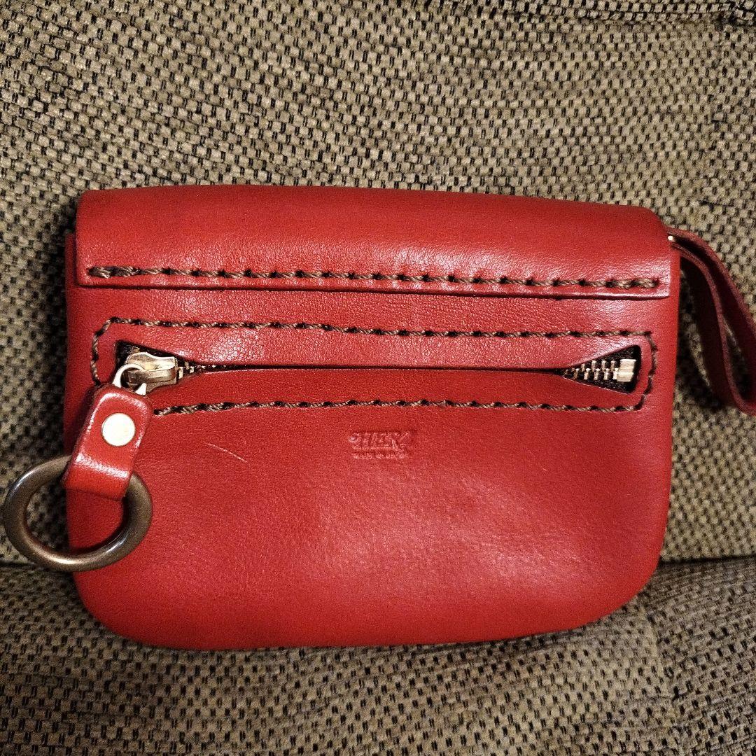 レザー 赤 ケース・小銭入れ