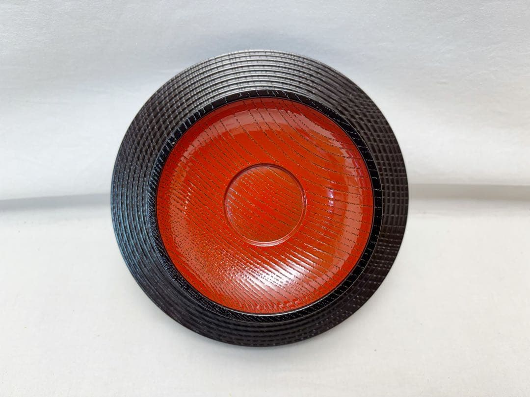 ほぼ未使用 茶道具 塗師川瀬表完作 ろくろ目 青漆菓子器 独楽菓子器 高杯 共箱