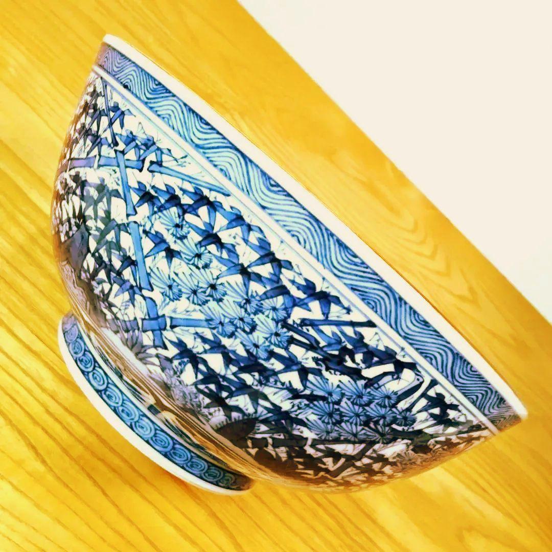 ☆ 馬場京泉 清水焼 染付大鉢