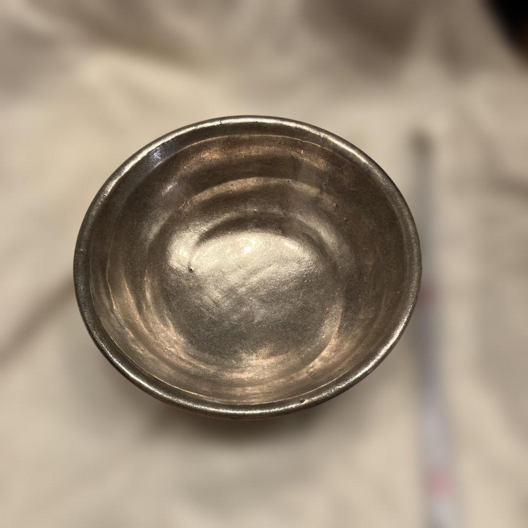 嶋台茶碗（島台茶碗） 佐々木昭楽作 金銀一双茶碗 未使用