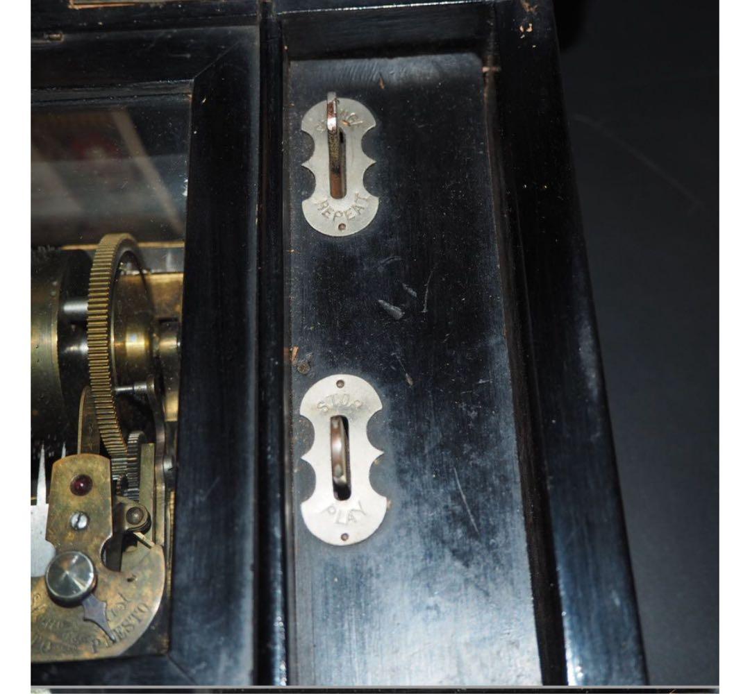 送料無料博物館級19世紀半ば頃スイス製オルゴール 稼働品幅48cm重8.3