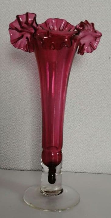 銅赤ガラス　花瓶 銅赤ガラス 花瓶 【公式通販】