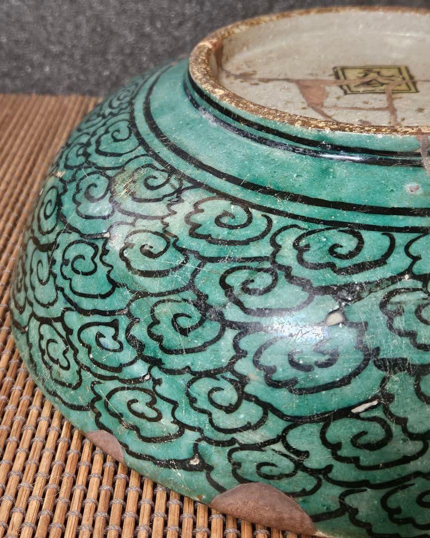 江戸時代末期～明治時代初期 古九谷 青手九谷 再興九谷 菖蒲図 24.1