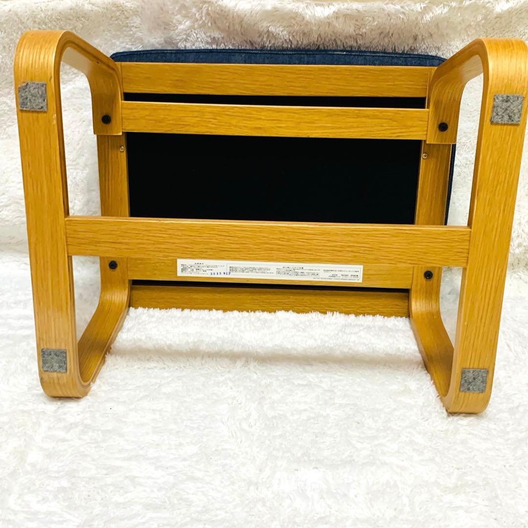 極美品　無印良品 リビングでもダイニングでもつかえるベンチ2 デニムカバー