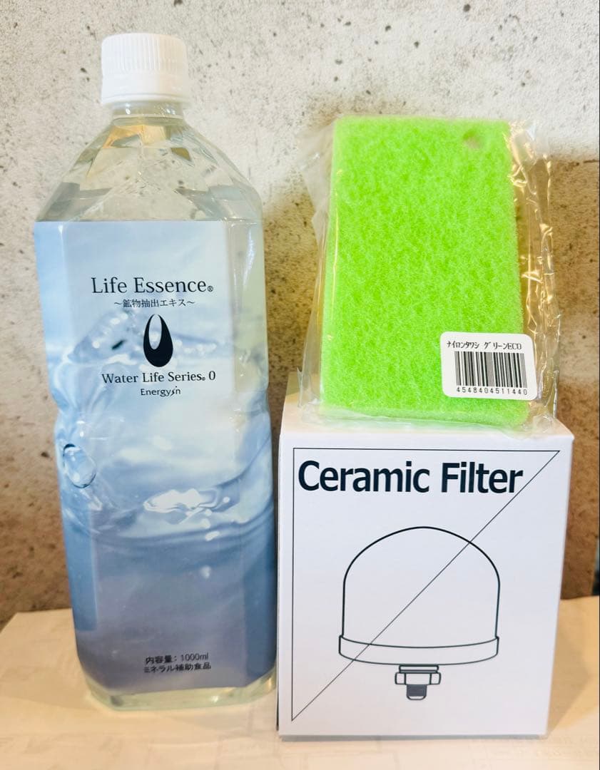 【11月購入】1000mlライフエッセンス＆NEWセラミックフィルター＆スポンジ 11月購入】1000mlライフエッセンス＆NEWセラミックフィルター