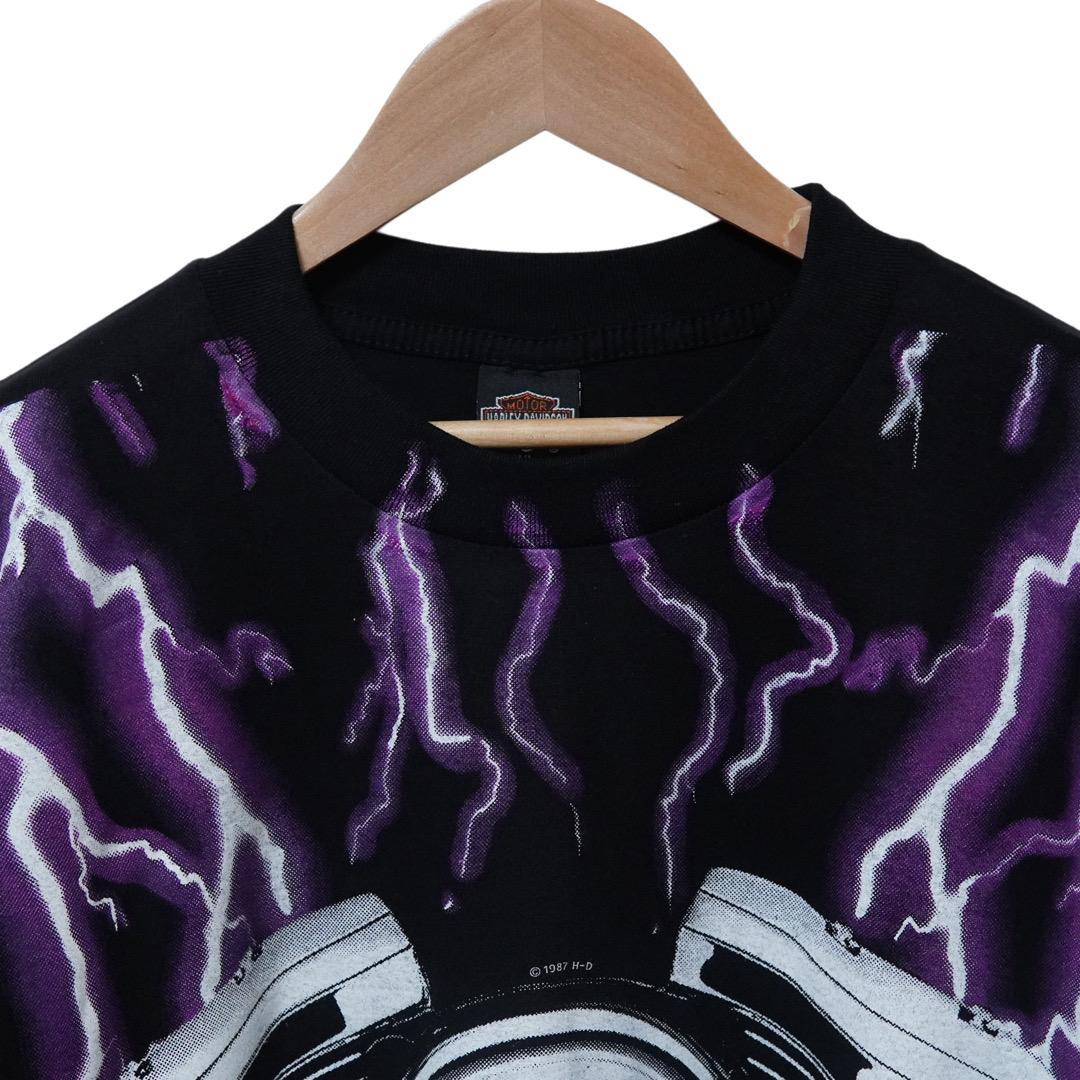 ハーレーダビッドソン tシャツ ライトニングサンダー 両面プリント L