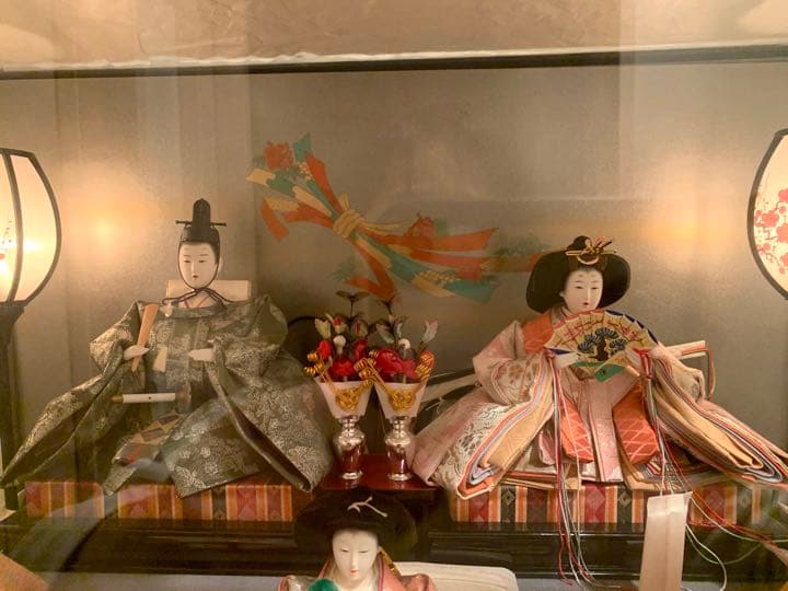 雛人形 ひな人形 五人飾り ガラスケース入り