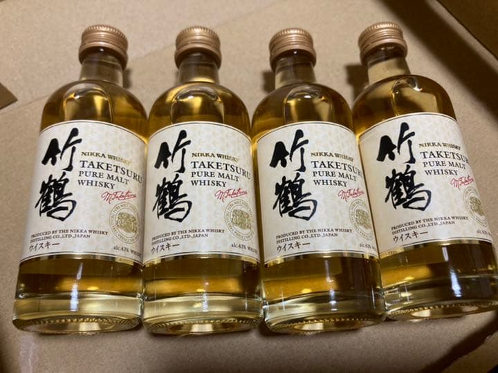 竹鶴ミニチュアボトル ニッカウヰスキー 】竹鶴ピュアモルト 50ml 43% 未開封 ミニチュア