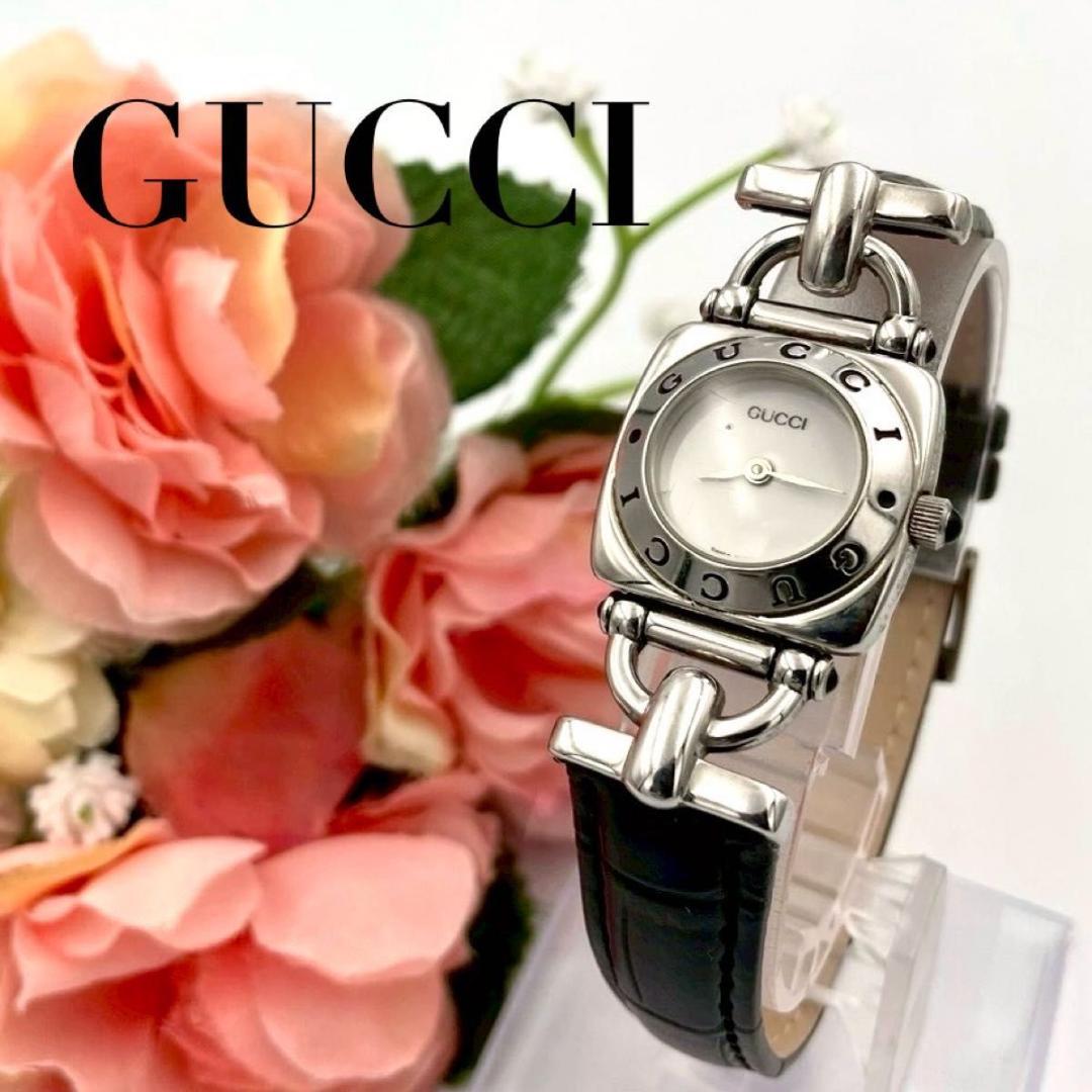 581 新品電池/ベルト GUCCI 6300L 腕時計 ホワイト文字盤 稼働 - メルカリ