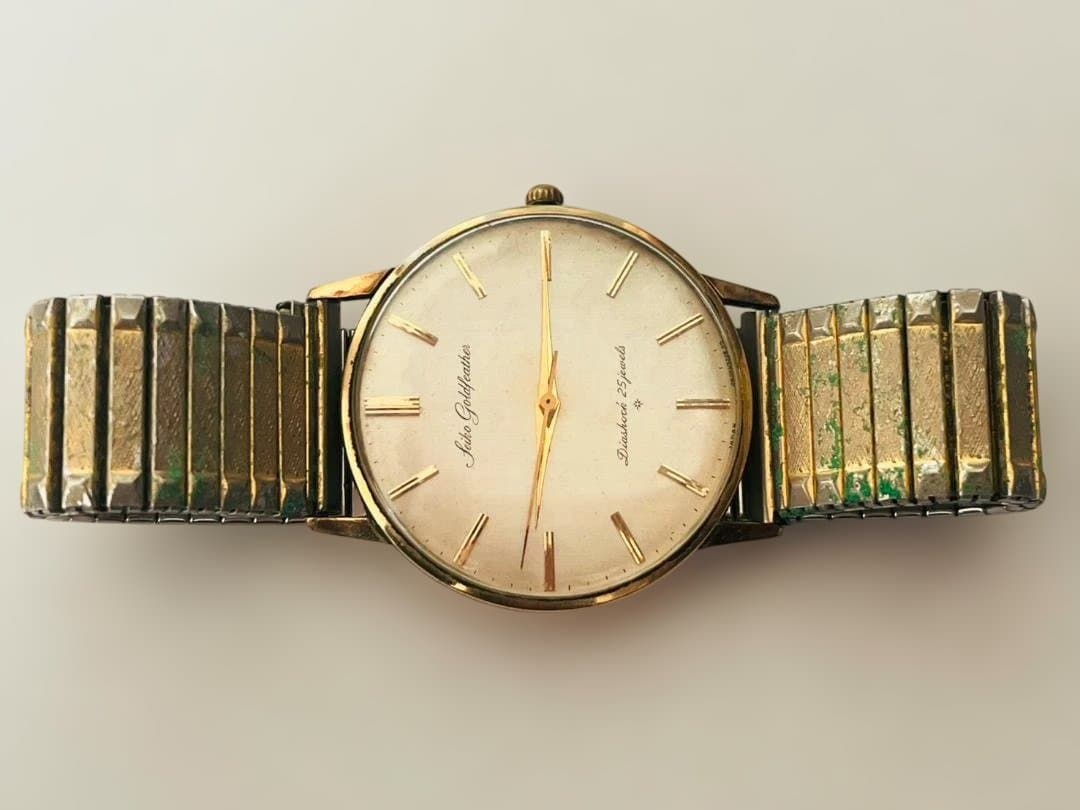 ◆SEIKO セイコー ゴールドフェザー 14K 腕時計 手巻き式 稼働品