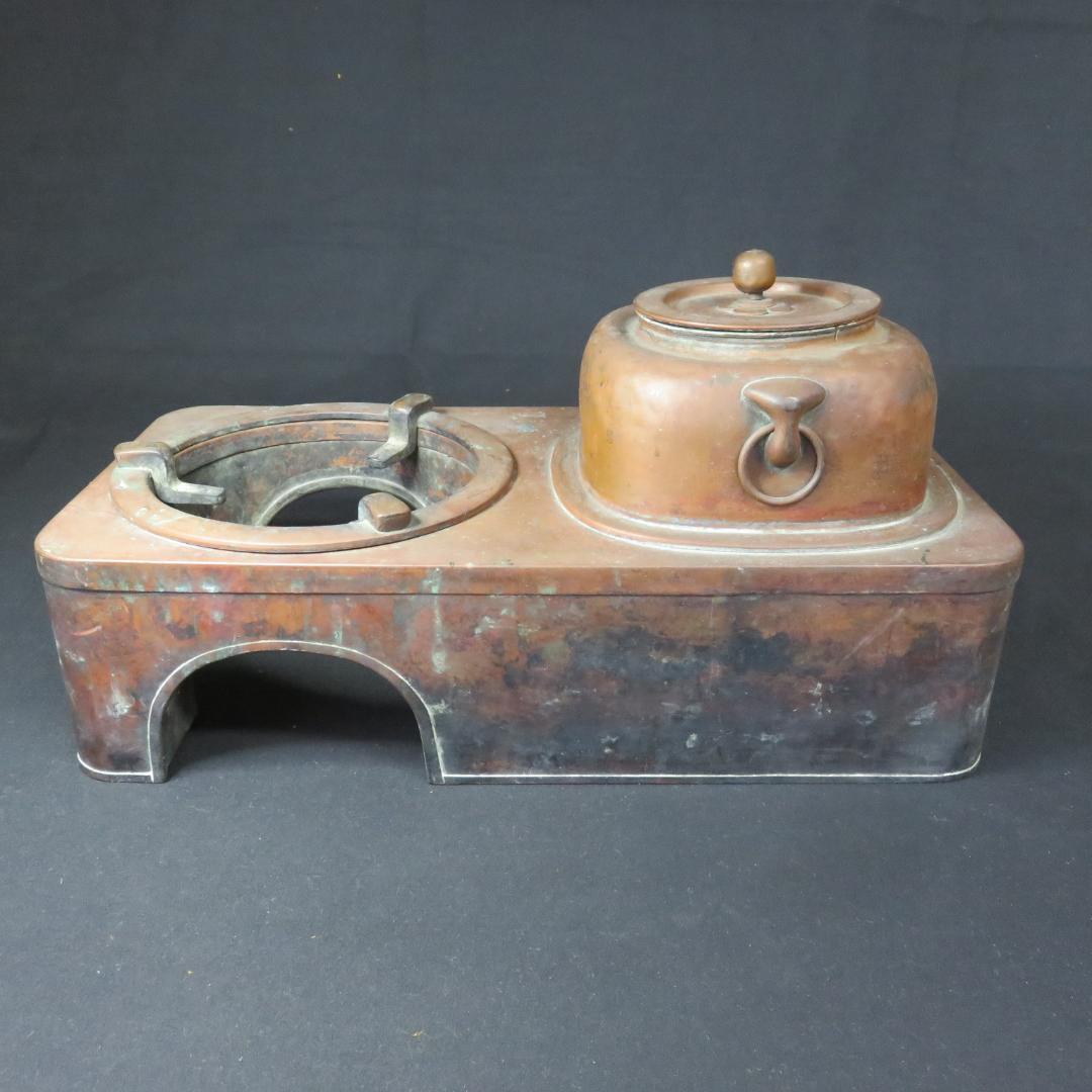 銅製 銅壷 五徳付 燗銅壺 酒燗器 燗鍋 囲炉裏 火鉢 - メルカリ