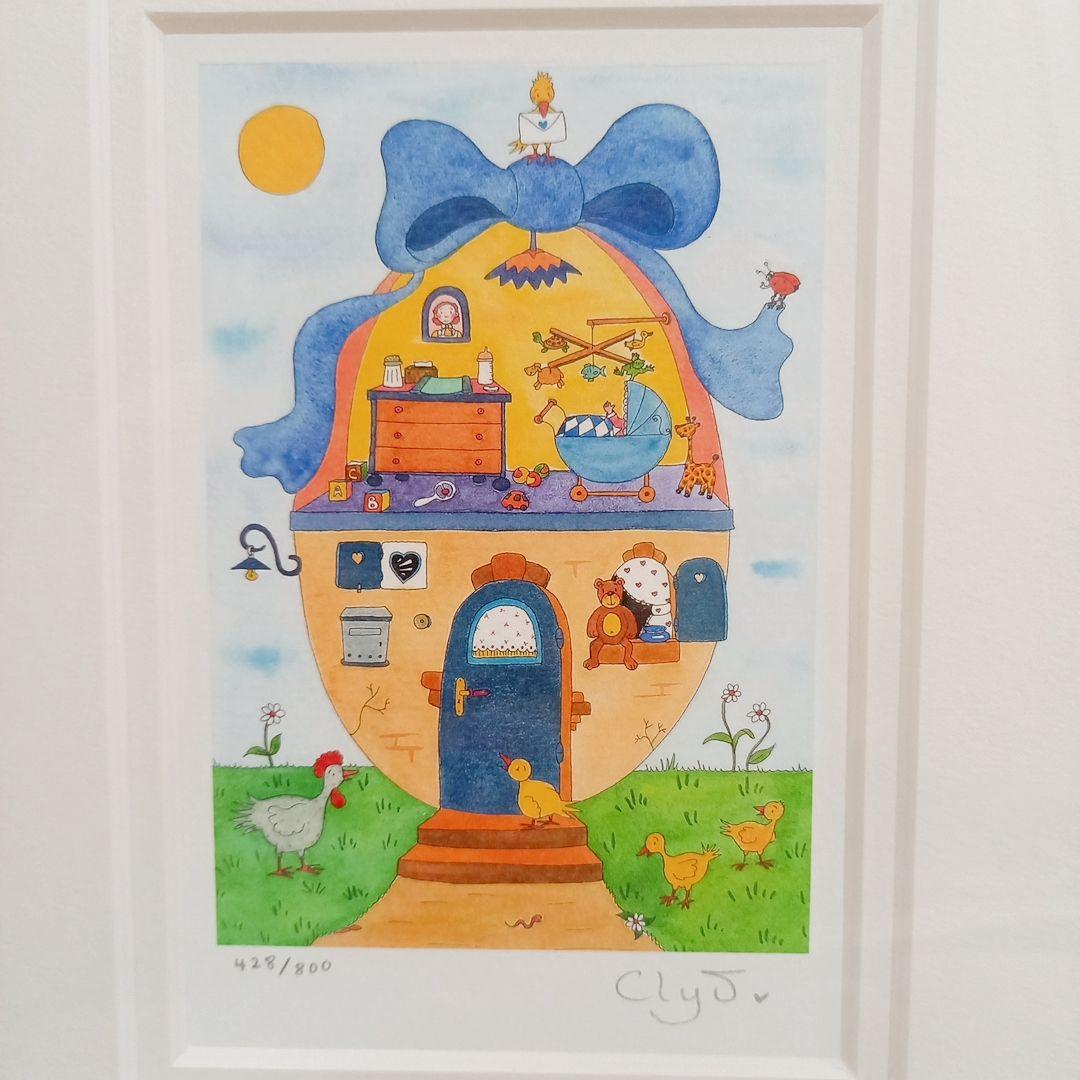 Clyv クリーブ 絵画 「青のウェディング」 希少 限定 Clyv クリーブ