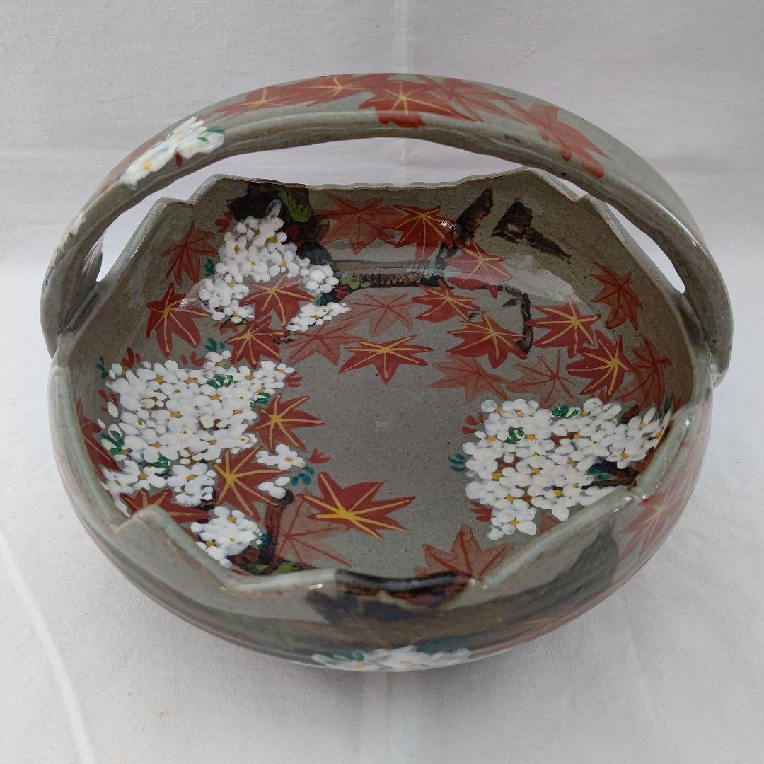 京焼 雲錦模様 手鉢 (お菓子器) 茶道具