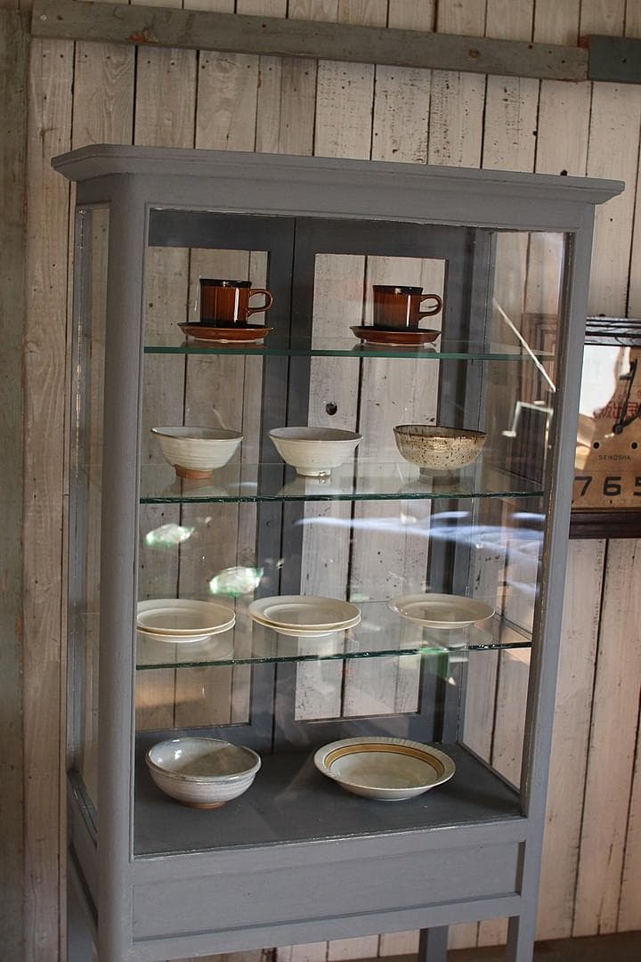 古い木枠ガラスケース ケビント ドクターキャビネット 古い木枠ガラス