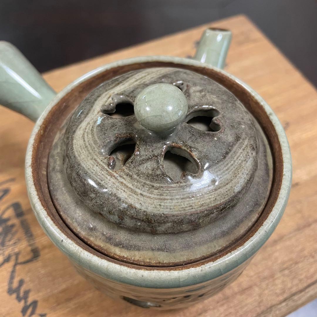 骨董☆二重焼☆茶器セット☆陶器☆急須☆湯呑み☆木箱付き☆明治〜昭和