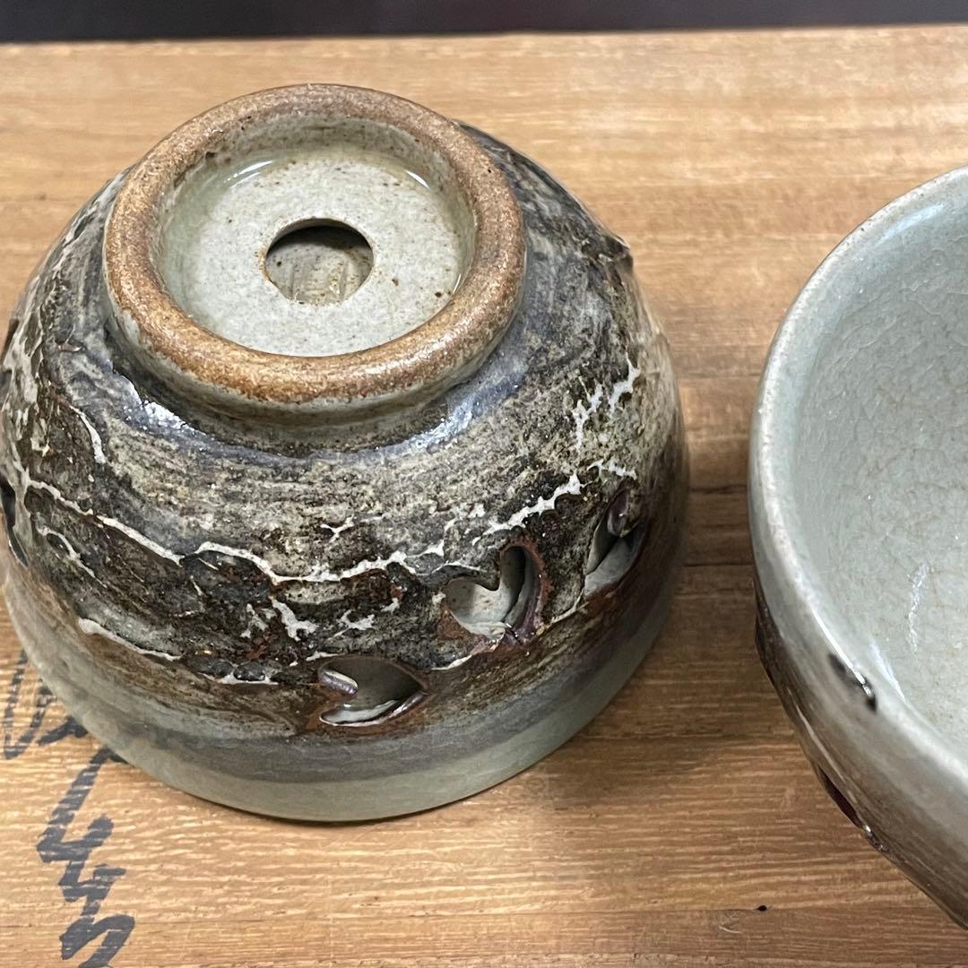 骨董☆二重焼☆茶器セット☆陶器☆急須☆湯呑み☆木箱付き☆明治〜昭和