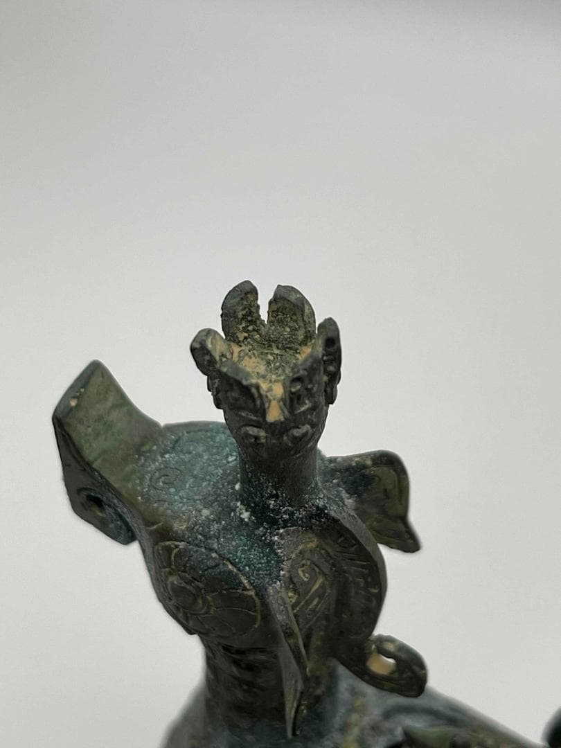 明時代 巴蜀青銅鳥型置物 鳥型蓋付き ブロンズ 極最工 古置物 (A-38