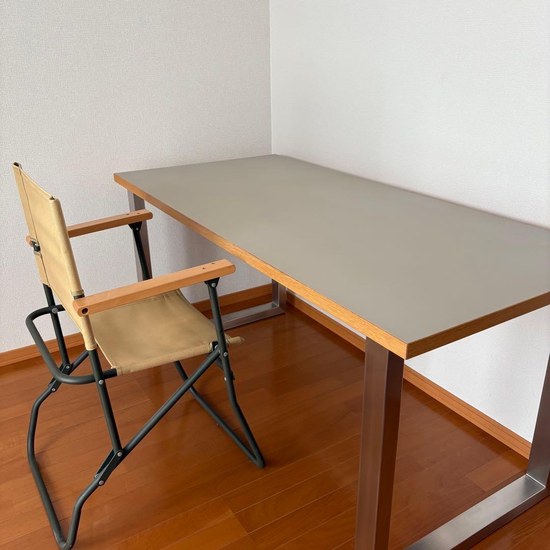 KANADEMONO かなでもの リノリウム テーブル デスク ステンレス脚