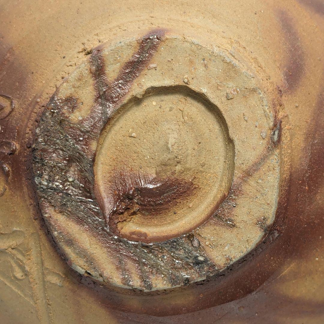 岡山県重要無形文化財 浦上善次 備前焼 緋襷茶盌 共箱合布 抹茶碗 抹茶茶碗