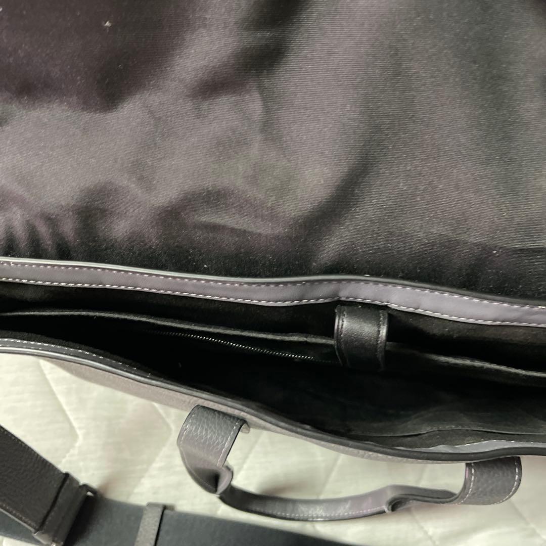 グレー レザー ビジネスバッグ