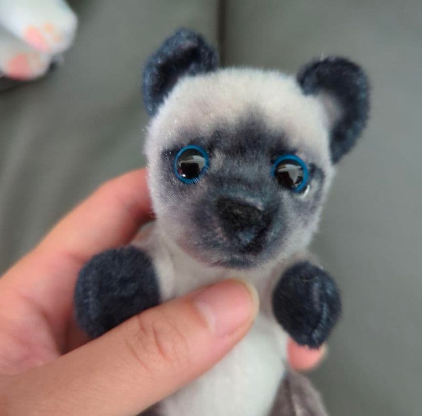 猫 つまんで マスコット ボールチェーン リアルアニマル とら猫 シャム猫