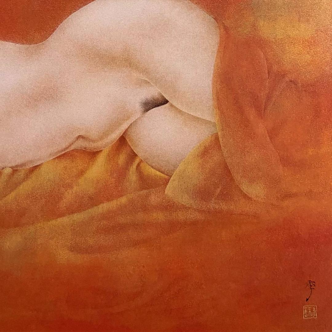 荻原季実子、【女】、希少な額装用画集より、新品額装付、状態良好