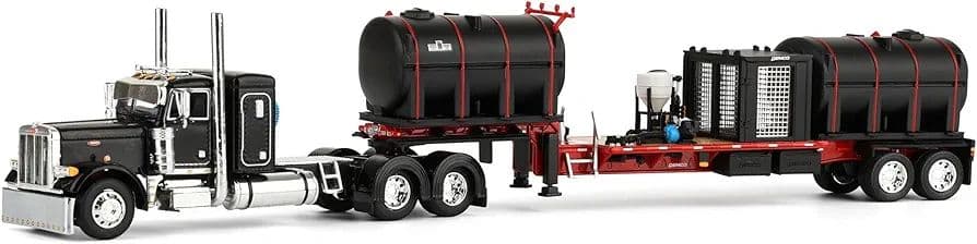 DCP ピータービルト379・ウィズ・デムコ・トレーラー(ブラック/レッド)