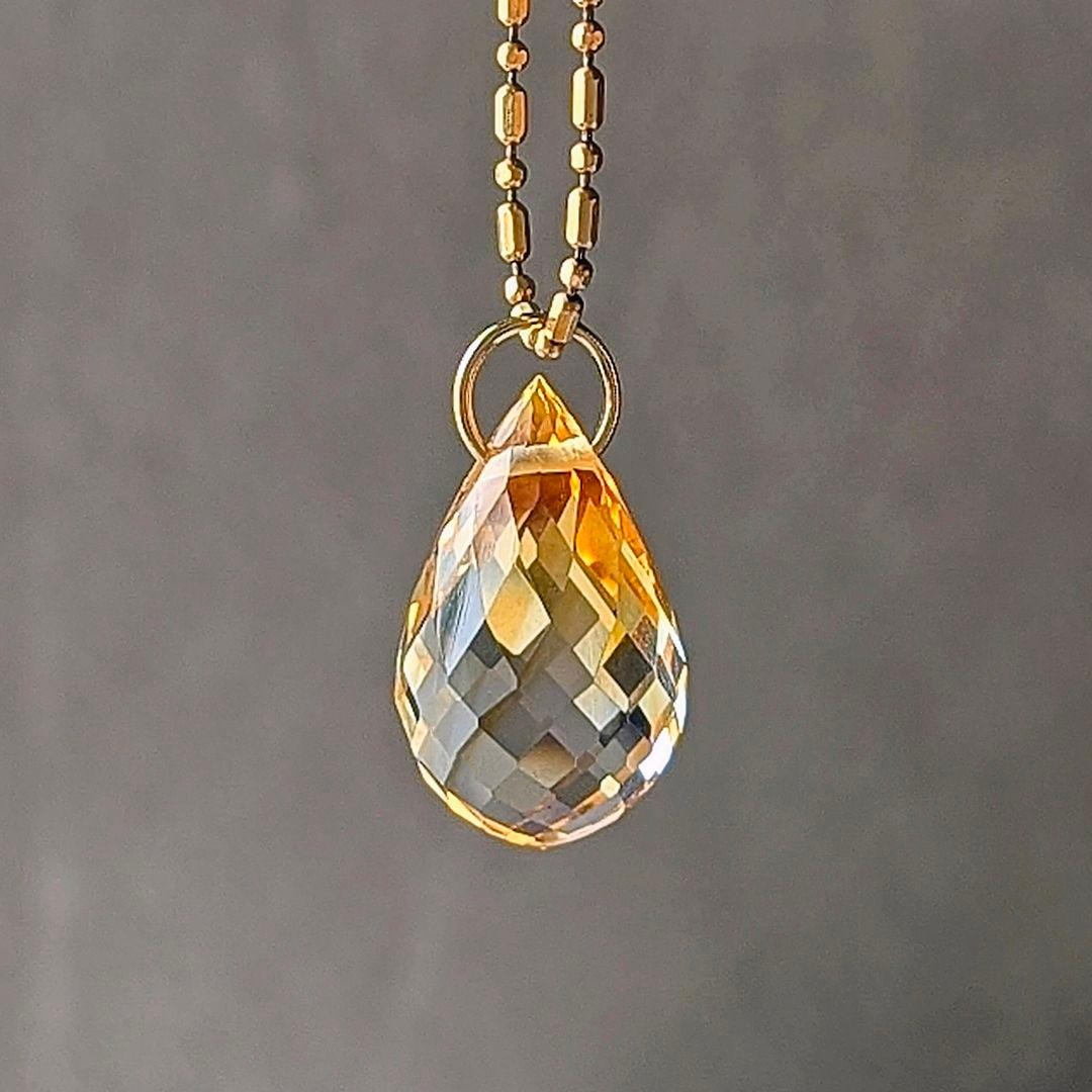 ♢miyumiyu♢K18 バイカラーシトリン 7.4ct チャーム