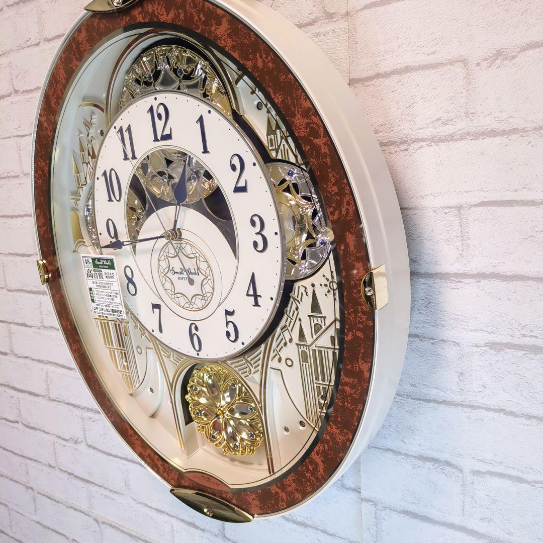 リズム掛け時計 スモールワールドノエルNS　8MN407RH23　からくり時計