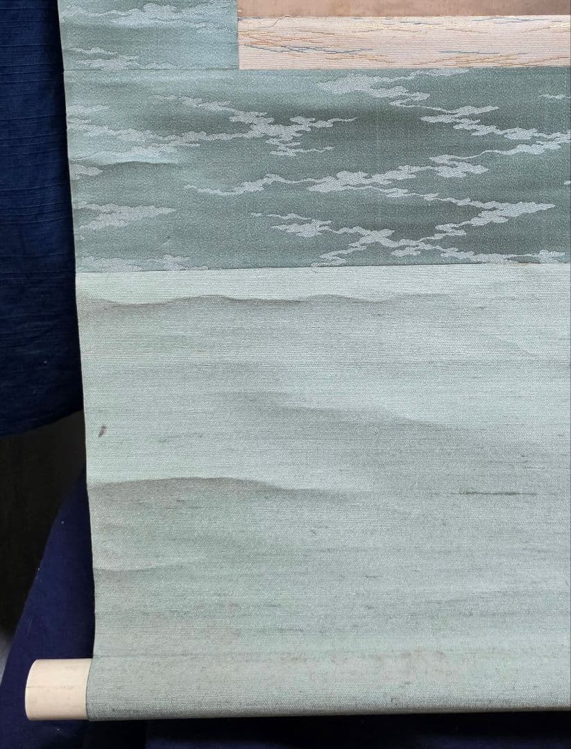 百鶴図】岩田秀耕 2717 掛け軸 肉筆 正月 祝い事