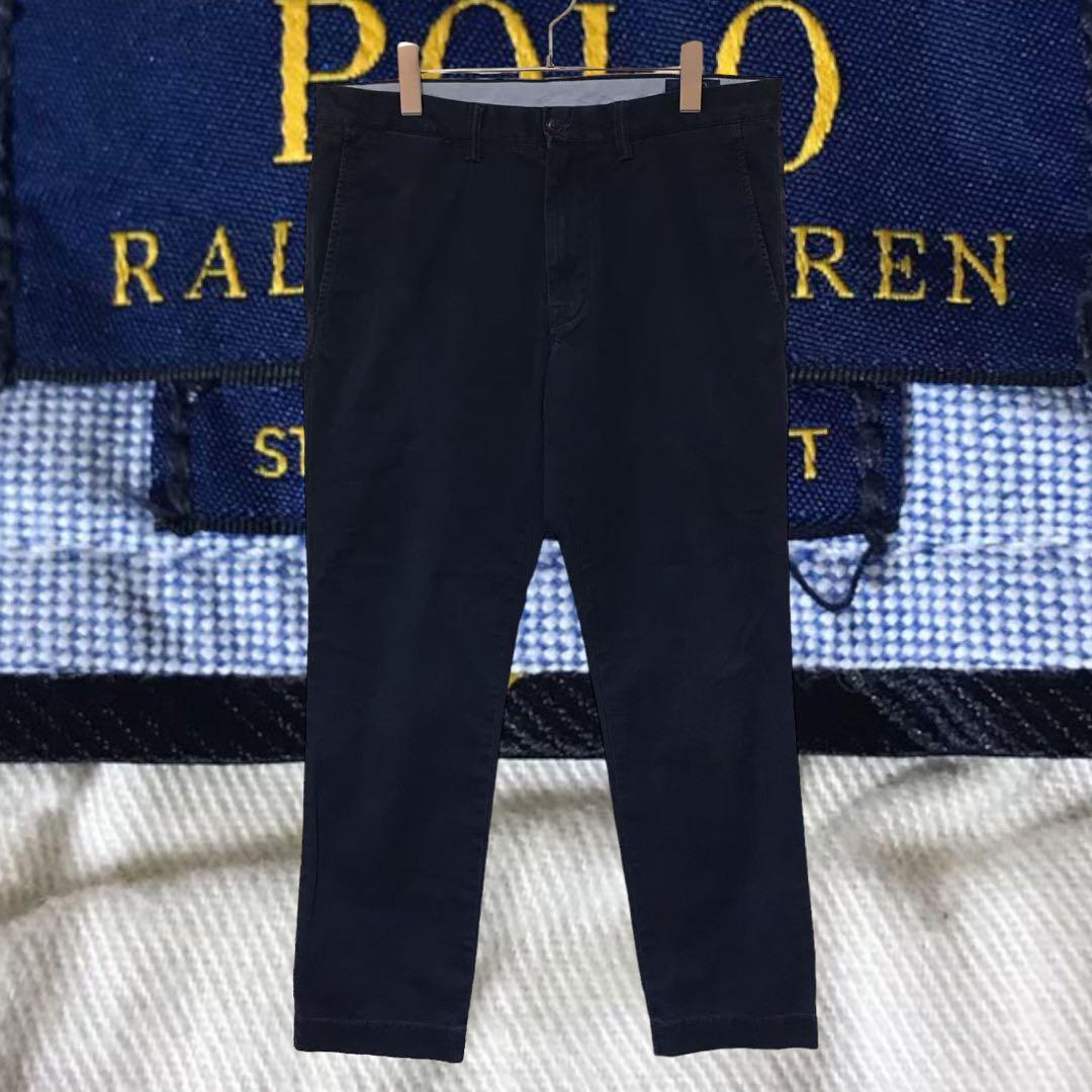 Polo Ralph Lauren 黒 コットン チノ スラックス 原宿 下北沢 90s ポロ