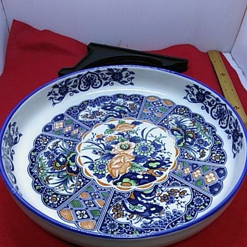 １０９２蔵出し 精峰窯　大皿直径31.5cm　深鉢大口径２９cm超豪華2枚