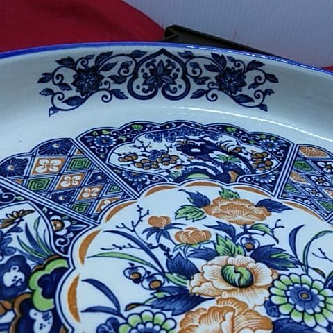 １０９２蔵出し 精峰窯　大皿直径31.5cm　深鉢大口径２９cm超豪華2枚