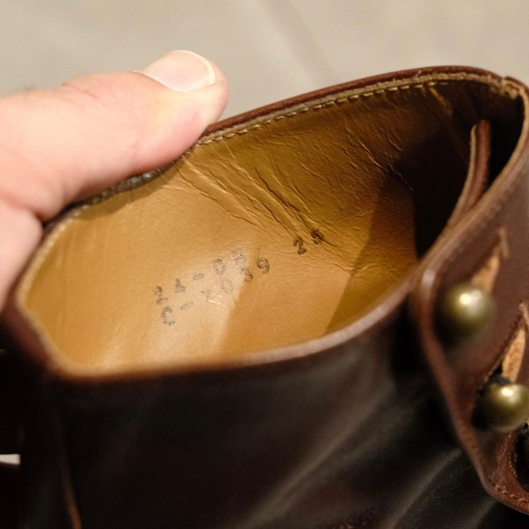 美品　chausser ショセ ボタンブーツ C-7039 25cm ブラウン