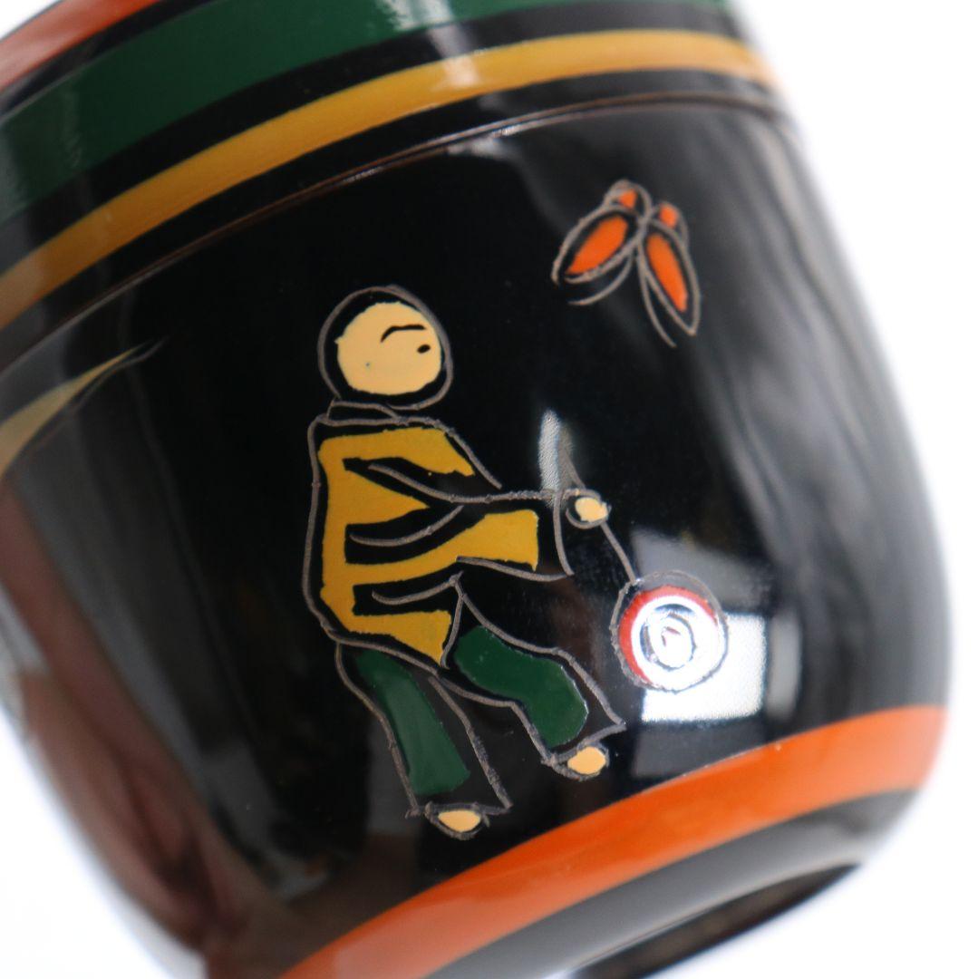 北村葵春作 唐子蒔絵 中棗 茶道具 共箱 V810