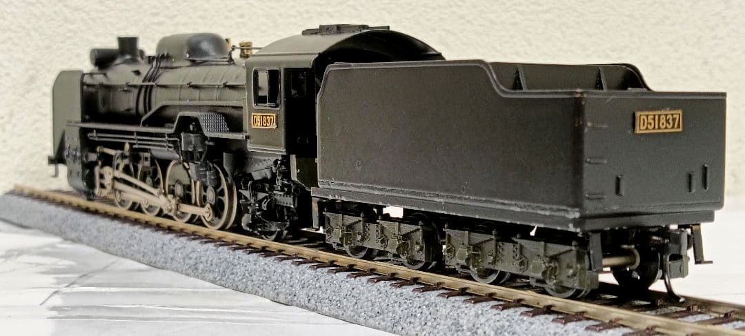 HOゲージ 天賞堂アダチ D51蒸気機関車、カンモーター、メンテナンス済
