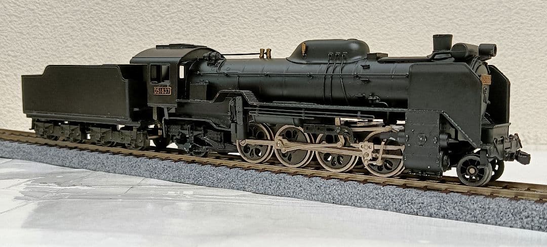 HOゲージ 天賞堂アダチ D51蒸気機関車、カンモーター、メンテナンス済