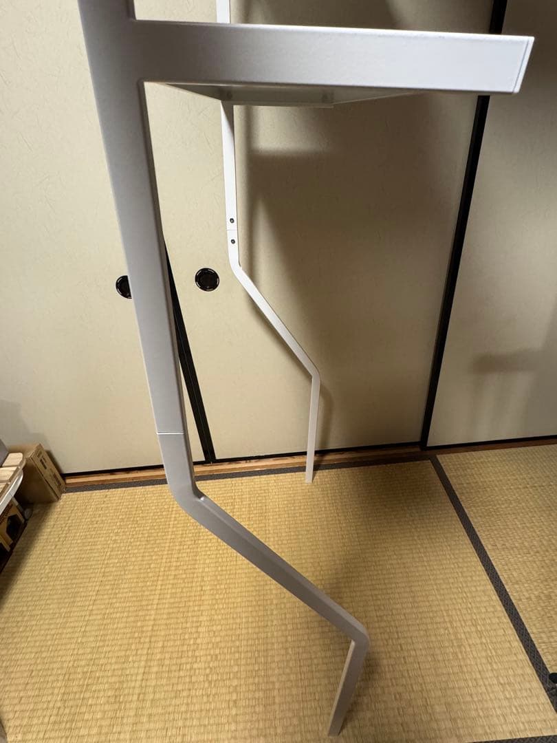 山崎実業　立て掛け ランドリーシェルフ ホワイト 約W75×D48×H190cm